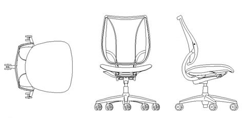 Office Movable Chair Detail Elevation 2d View Layout File In Dwg Format