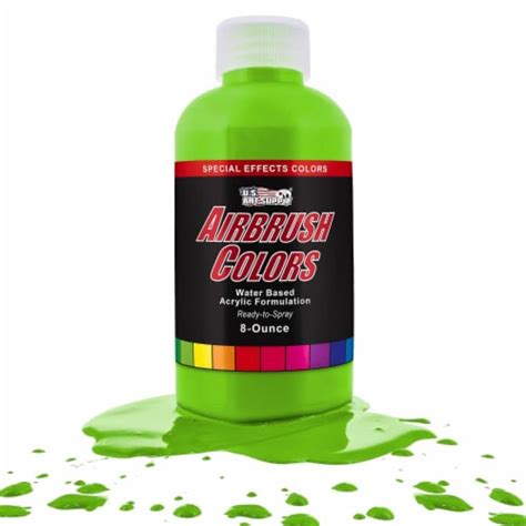 Neon Green Fluorescent Special Effects Acrylic Airbrush Paint 8 Oz