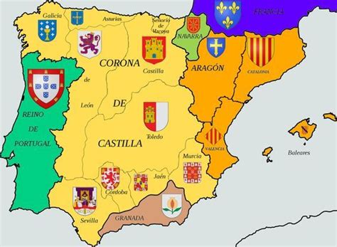 Observación Familiar Librería Mapa De Los Reinos De España Comiendo