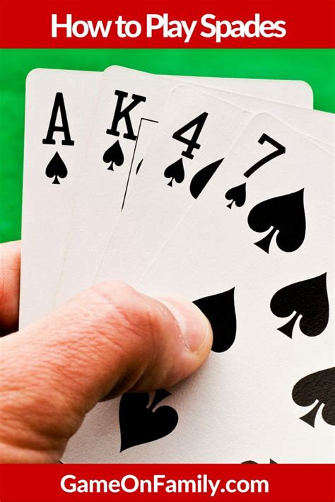 How To Play Spades Playing Card Games Fun Card Games