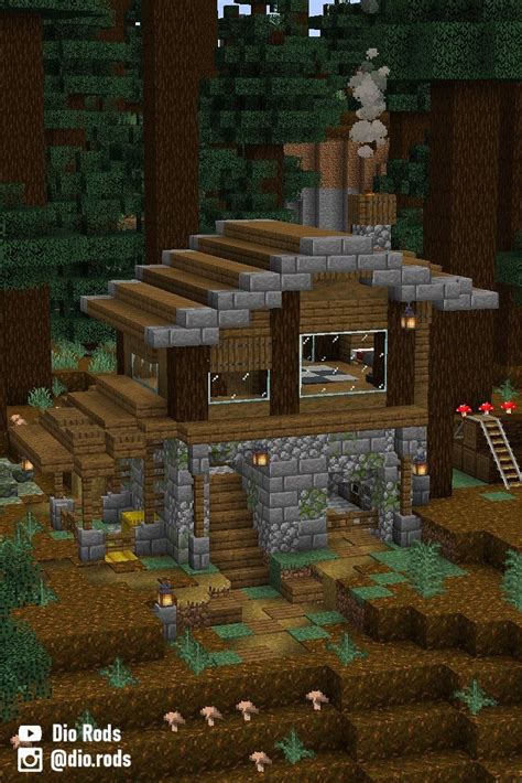 Minecraft Starter House Biome Taiga Spruce Build Minecraft