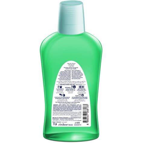 pepsodent herbal natural mouthwash with lemon extracts and aloe vera mouthwash 500ml dealzdxb