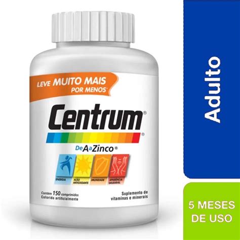 Suplemento Vitamínico Mineral Centrum A A Zinco Com 150 Comprimidos