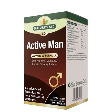 Active Man Tablets Testosterone Sexual Wellness Natures Aid