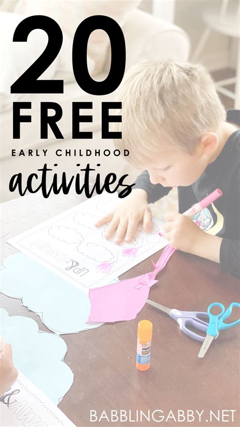 20 Free Early Childhood Activities - Babbling Abby | Early childhood activities, Early childhood 