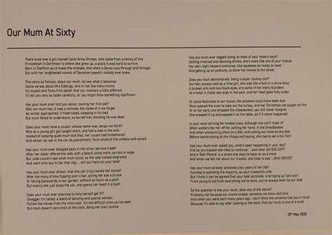 60th Birthday Personalised Poem Etsy