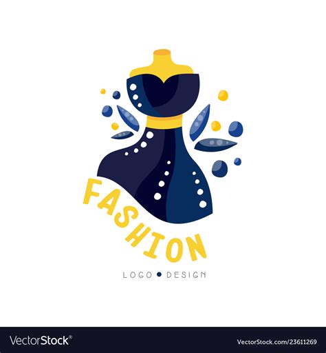Fashion logo design fashion clothes shop Vector Image