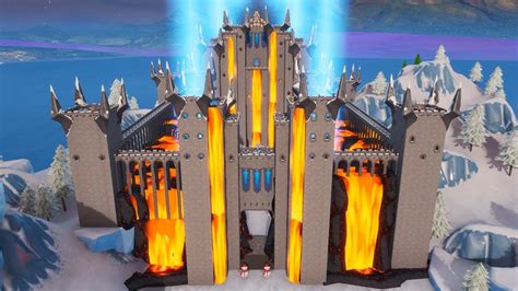Fortnite Creative Castle Of Fire And Ice Speed Build Youtube