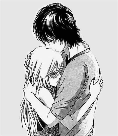 Chibi Anime Couple Hugging Drawing