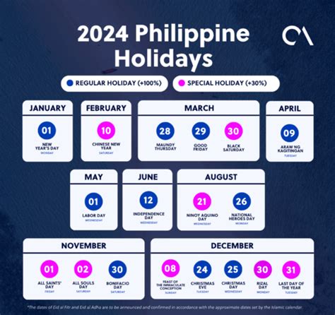 Philippine Official Holidays 2024 Delia Fanchon