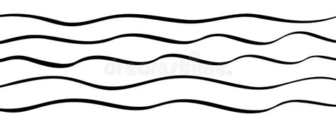 Undulate Curve Simple Line Vector Background Squiggly Divider Wiggly