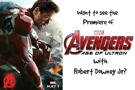You know, with the benefit of hindsight. Avengers: Age of Ultron Premiere | Robert Downey Jr Contest