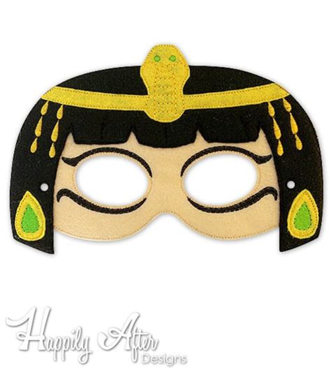 Cleopatra Mask Embroidery Design Cleopatra Mask Machine Etsy