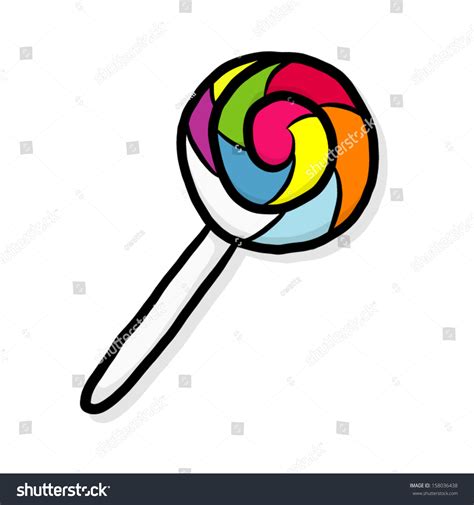 Lollypop Candy Cartoon Vector Illustration Isolated Stock