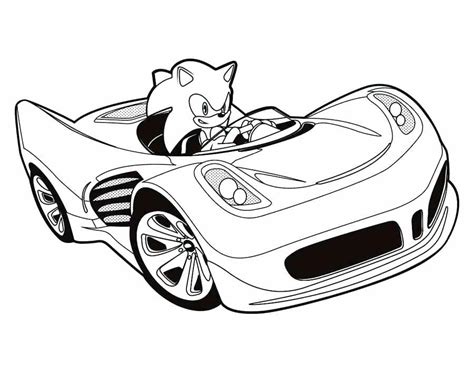 They are stepping up mental activity, form the aesthetic taste and instill a. Sonic Driving Car Coloring Page - Free Printable Coloring ...