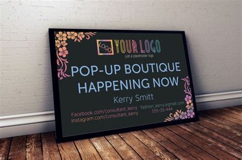 Pop Up Boutique Banner For Lularoe Fashion Retailer Consultant Yard