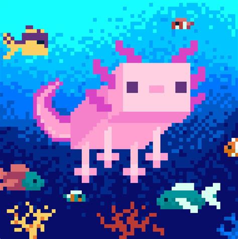 Minecraft Axolotl Pixel Art Minecraft