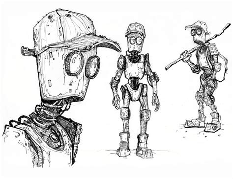 Cool Robot Drawings Concept Robot Sketches By Jake Robot Models