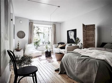 Efficiency apartment is the perfect term for a studio apartment as a single unit of flat contains all the essential rooms found in an apartment without any barrier of walls or. 53 Best Minimalist Studio Apartment Small Spaces Decor ...