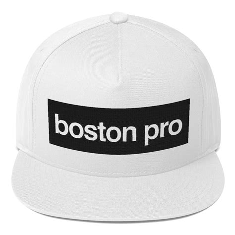 Boston Pro White Flat Bill Cap Mon Ethos Pro Shop