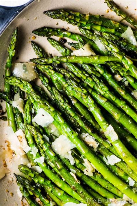 Asparagus is simply sauteed in butter with garlic. Sauteed Asparagus with Garlic and Parmesan | Recipe ...