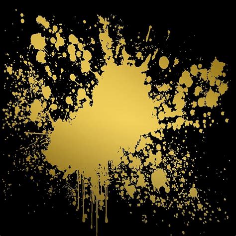 Paint Splatter Wallpaper Gold Bornmodernbaby