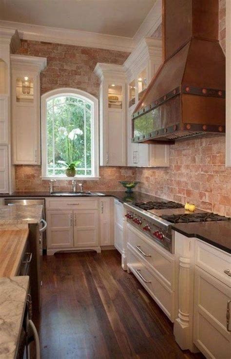 Amazing Kitchens Design Ideas With A Brick Wall 23 White Kitchen Wall