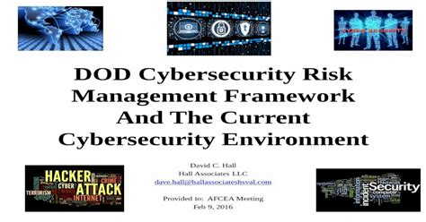 Dod Cybersecurity Risk Management Framework And · Dod Cybersecurity