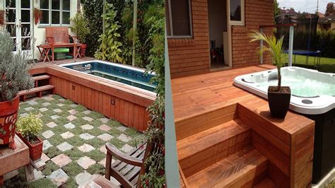 Amazing Sunken Hot Tub Deck Design Ideas Hot Tub Landscaping On A Budget Youtube