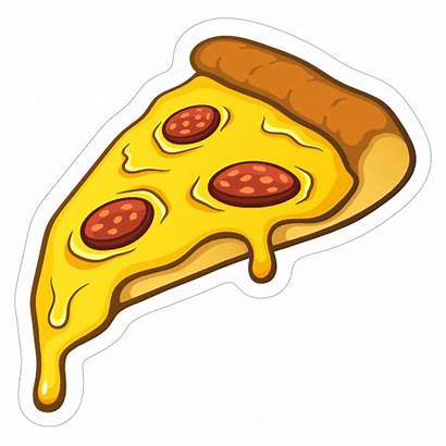 Pizza Slice Cartoon Sticker Pepperoni Stickers Subscription