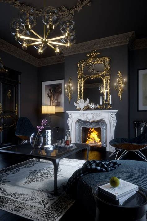 30 Gothic Living Room Designs That Room More Cool