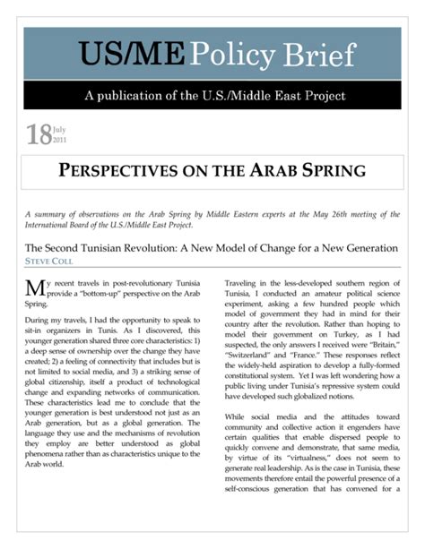 Perspectives On The Arab Spring
