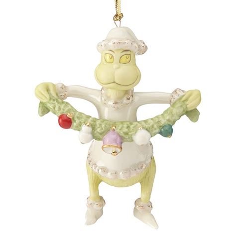 Dr Seuss Grinch Stealing The Garland Lenox Christmas Ornament