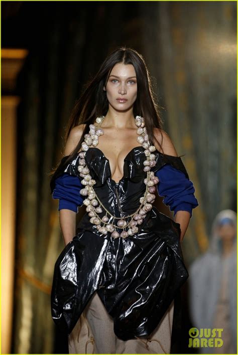 Bella Hadid Wears Sheer Dress With A Dagger For Vivienne Westwoods
