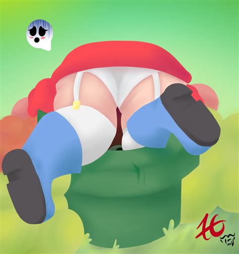 Rule 34 Aka H Ass Big Butt Mario Series Nintendo Panties Shy Gal