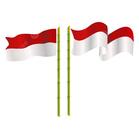 Gambar Bendera Merah Putih Indonesia Dengan Tongkat Bambu Bahasa