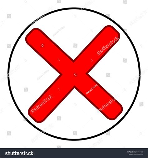 Font Awesome Delete Icon Red Color Stock Vector Royalty Free