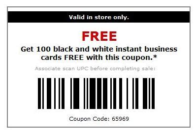 Choose between gloss or matte finishes; Staples Coupon: 100 Free Instant Business Cards | How to ...