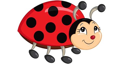 Cute Ladybug Cartoon Ladybug Clipart Vector Illustration Nature