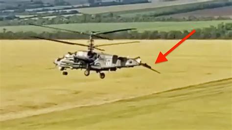Badly Damaged Russian Ka 52 Attack Helicopter Flies Without Its Tail