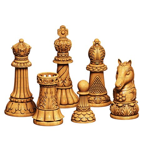 Chess 3d Stl Models For Cnc Machines And 3d Printer