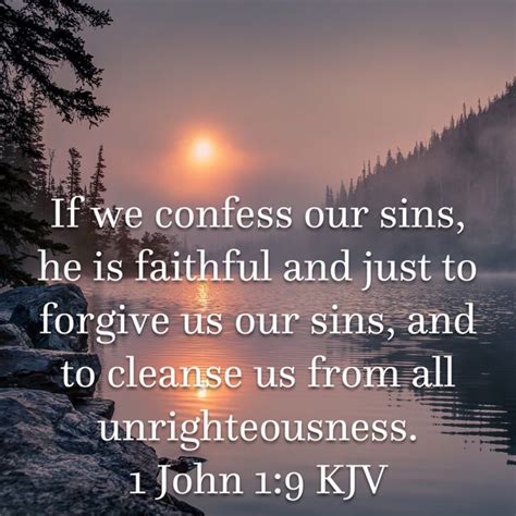 1 John 1 9 King James Version Kjv Forgiveness Sins Cleanse Bible