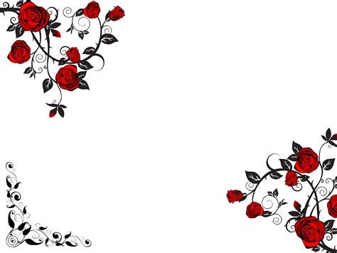 Red Rose Flower Backgrounds Black Flowers Red Templates Free Ppt