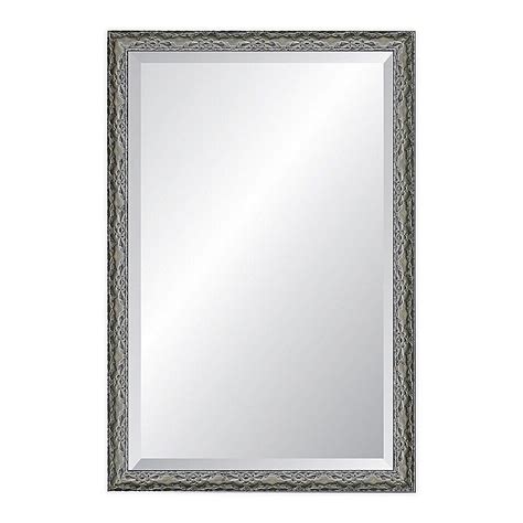 Reveal Frame And Décor Ancestral Pewter 24 X 37 Beveled Wall Mirror