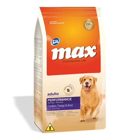Ração Max Professional Line Para Cães Adultos Sabor Cordeiro E Frango
