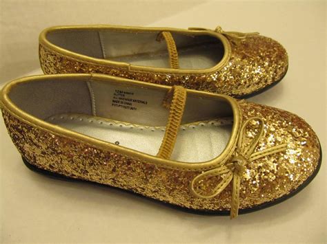 New toddler girls dress flat shoes, silver, black & red. Rampage Girls Toddler Size 12 Gold Glitter Holiday Dress ...