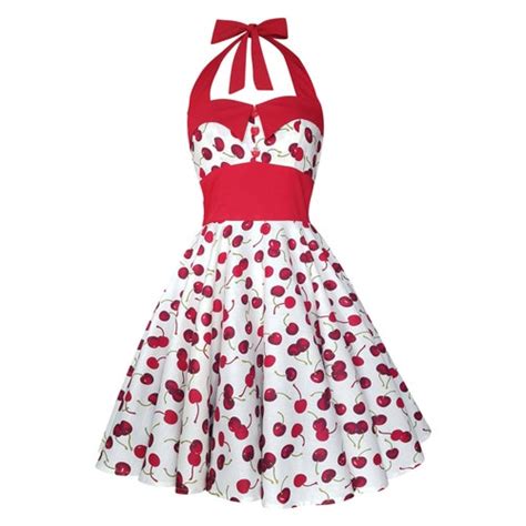White And Red Cherry Dress Vintage Rockabilly Dress Pin Up Etsy