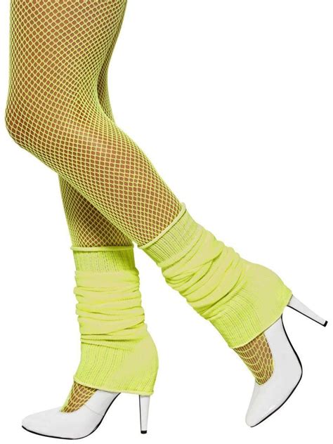 Leg Warmers Neon Yellow Fancy Dress Ladies Girls 80s Disco Womens Legwarmers For Sale Online Ebay