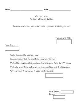 This call to action is a valuable part of a general cover letter. 5 Parts of a Letter / Cut and Paste by We're all Special | TpT