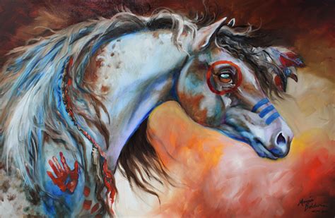American Art Moves The Great One Indian Warrior Horse